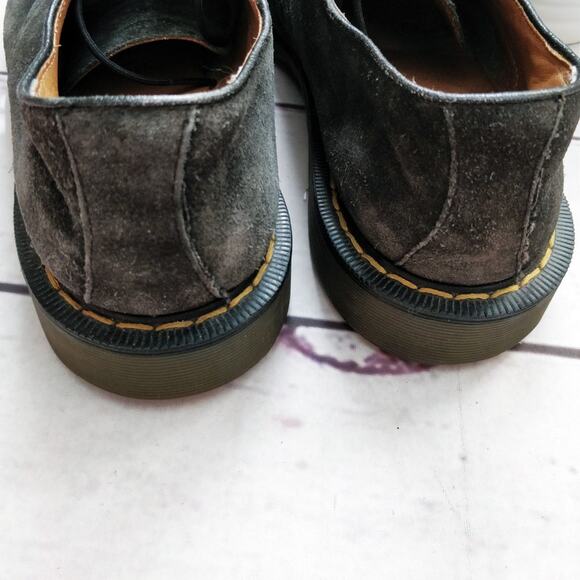 DR. MARTENS Suede Octavius Oxford Lace Up Lug Sole Shoes, Grey, M 9 W 10 main image 5